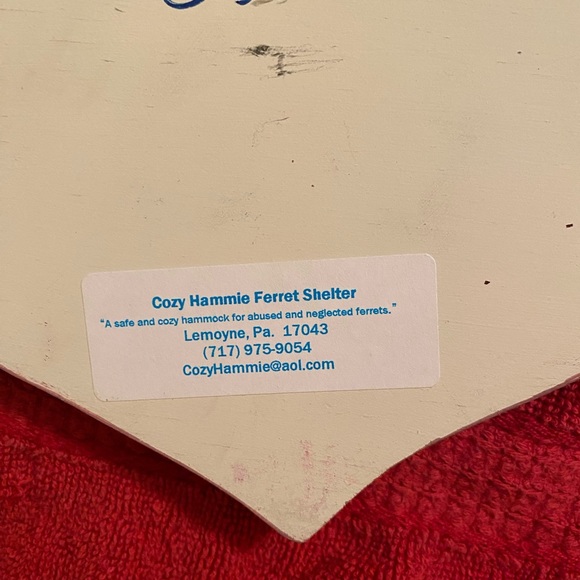 COPY-Handmade wooden decorative plaque “My ferret saw it…wanted it…and stole it! - Picture 10 of 11